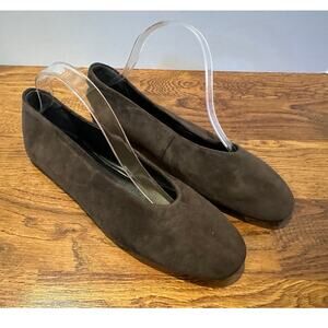 Nordstrom Maddox High Vamp Suede Ballet Flats Chocolate Brown Women’s 9.5